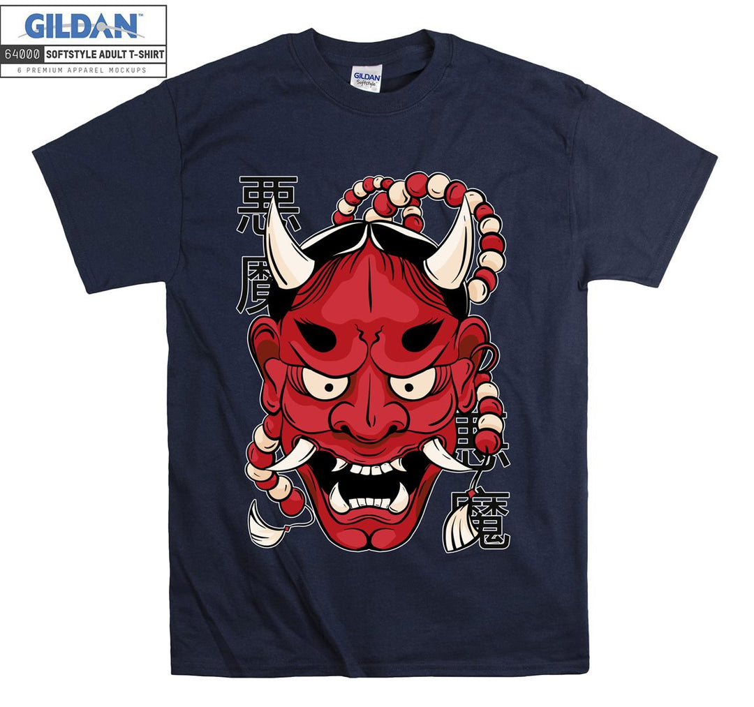 Red evil face horror figure T-shirt