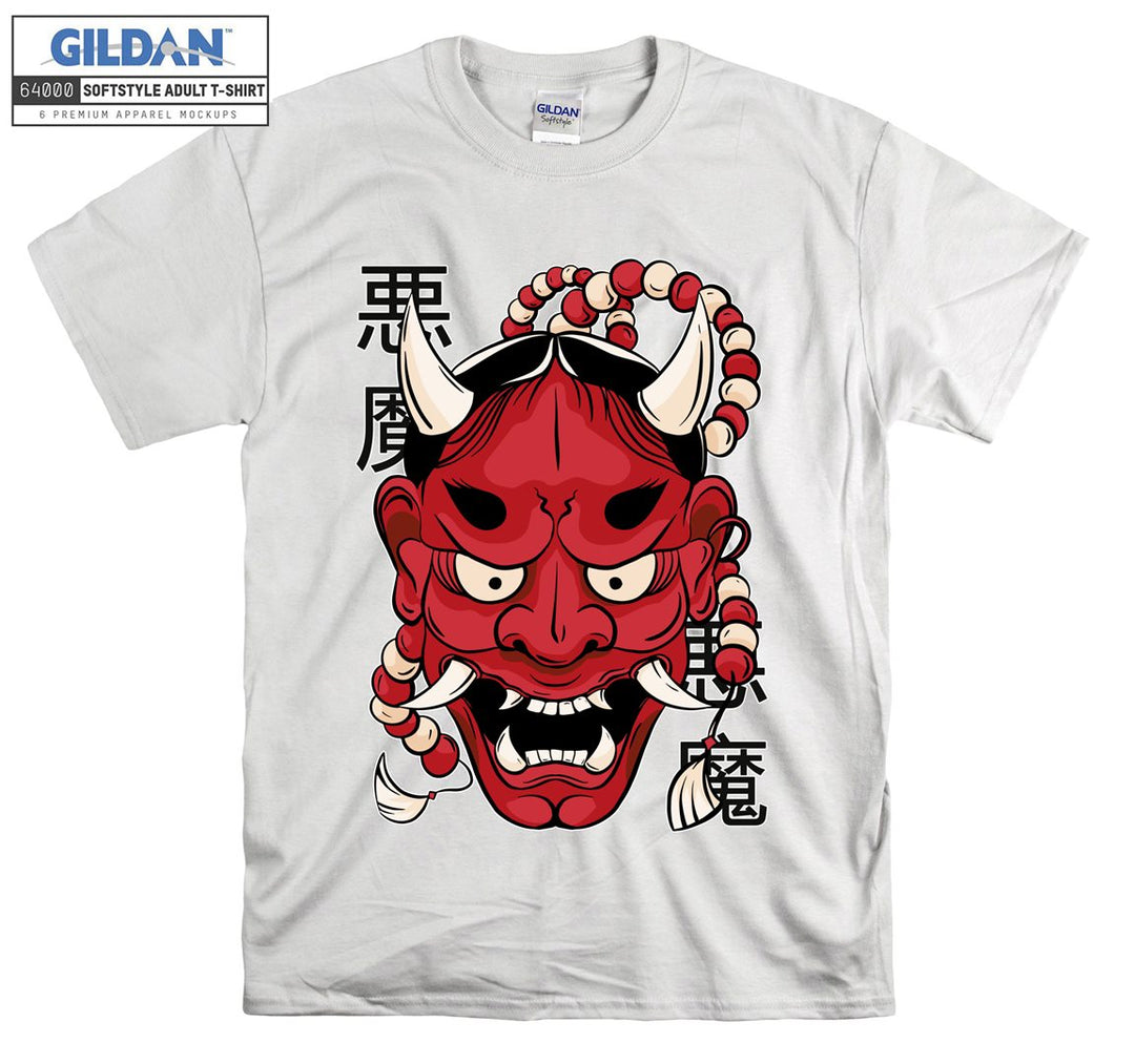 Red evil face horror figure T-shirt