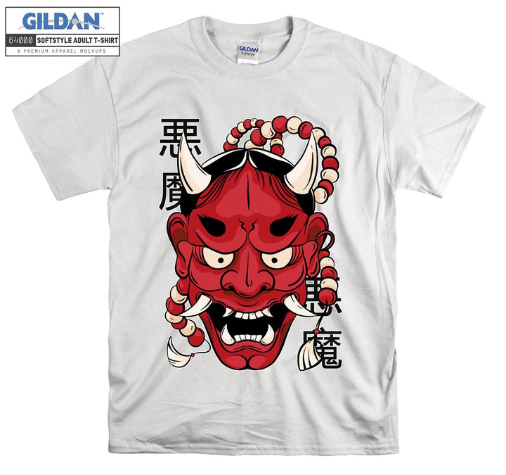 Red evil face horror figure T-shirt