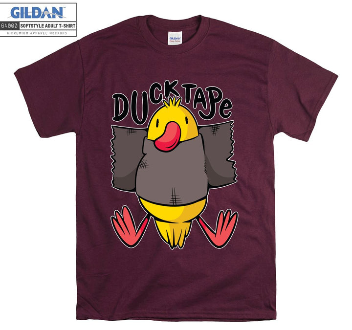 Funny cartoon animal ducktape figure T-shirt