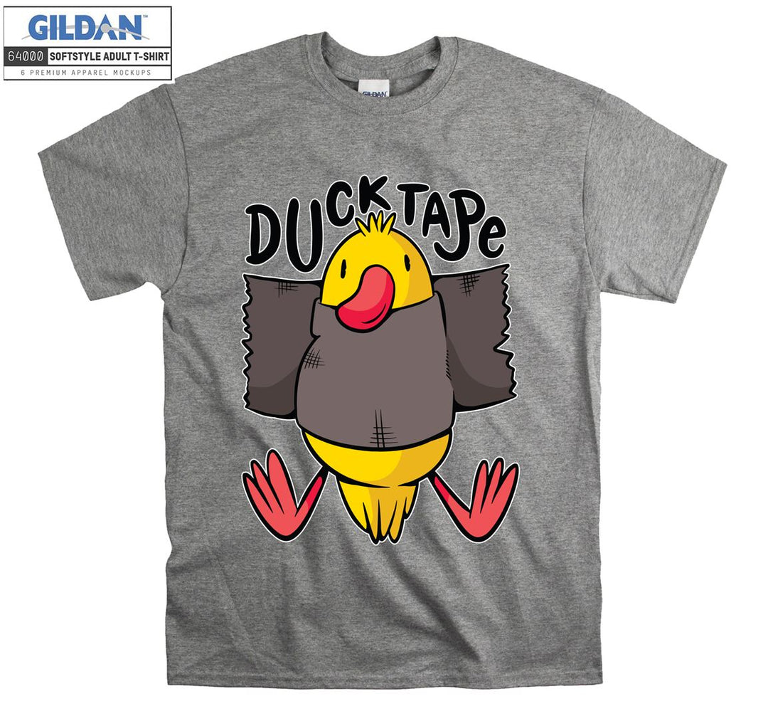 Funny cartoon animal ducktape figure T-shirt