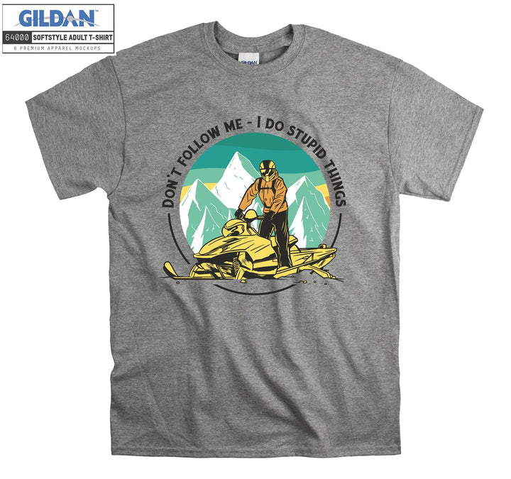 Jet Ski Don't Follow Me I Do Stupid Things T-shirt