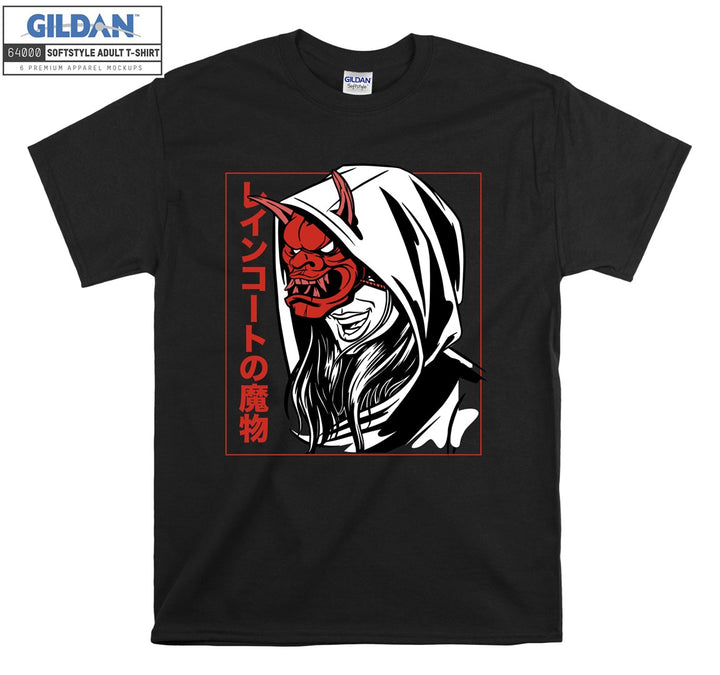 Evil samurai face figure T-shirt
