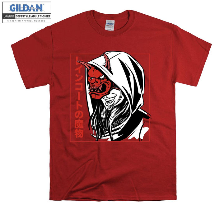 Evil samurai face figure T-shirt