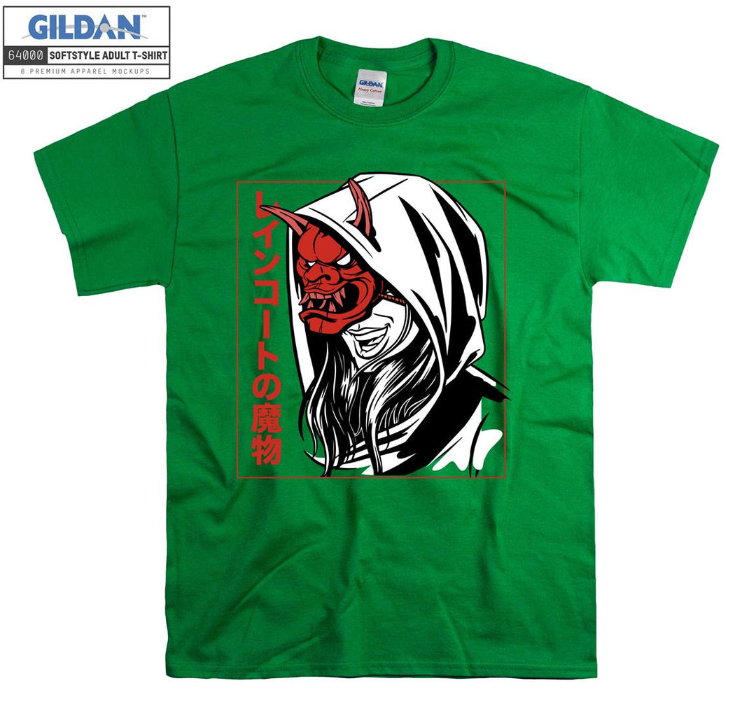 Evil samurai face figure T-shirt