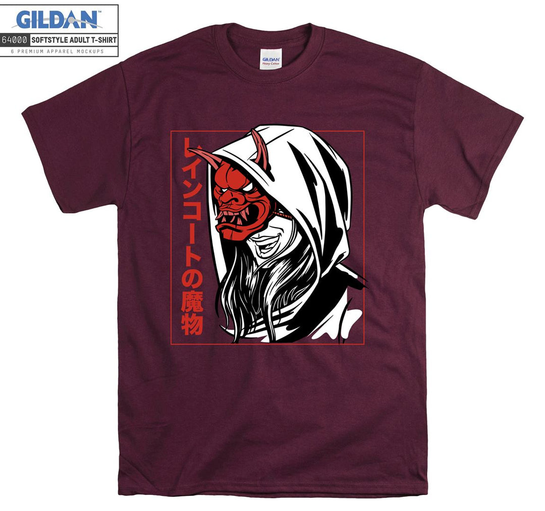 Evil samurai face figure T-shirt