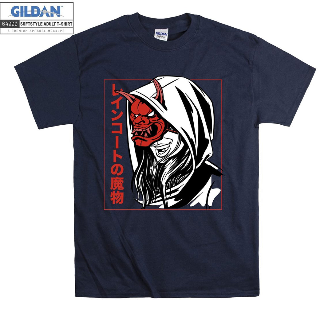 Evil samurai face figure T-shirt