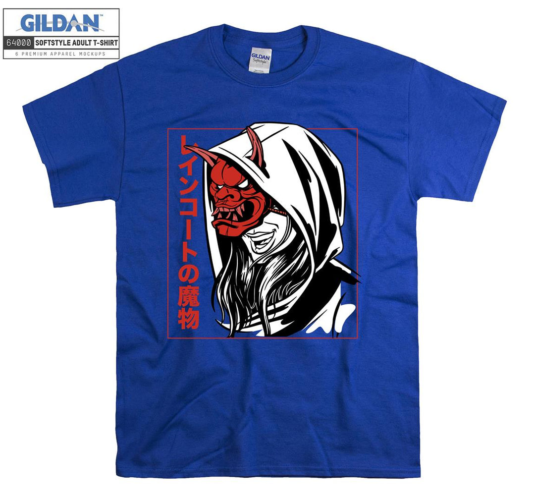 Evil samurai face figure T-shirt