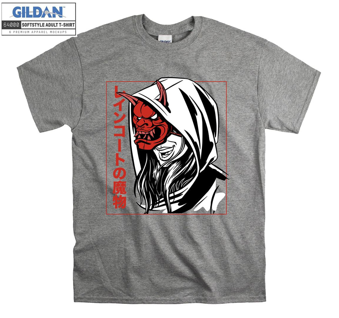 Evil samurai face figure T-shirt