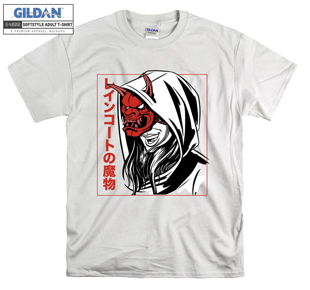 Evil samurai face figure T-shirt