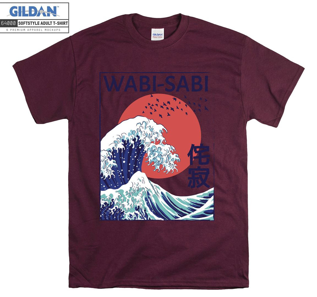 Wabi-Sabi Kanagawa Oki Nami Ura T-shirt