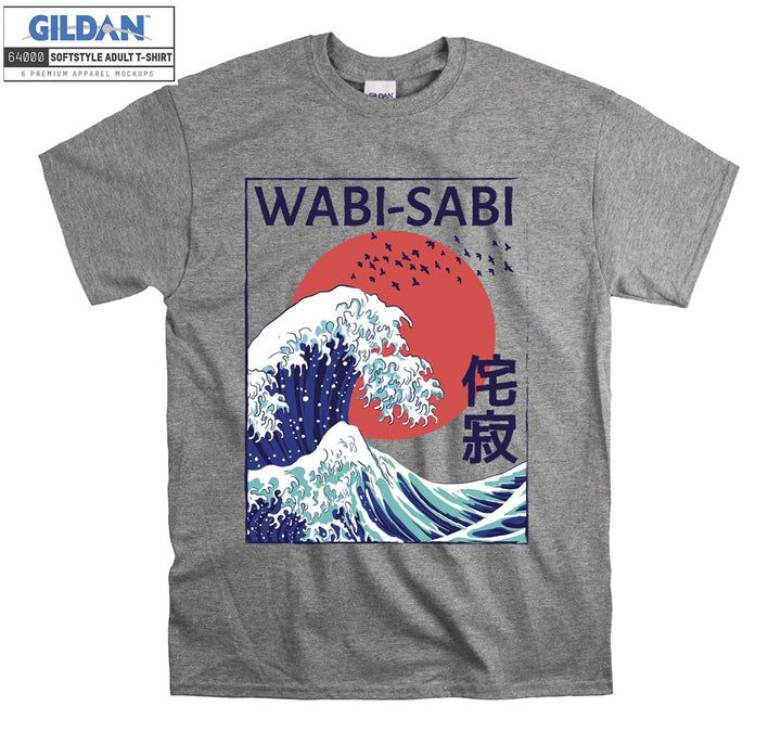 Wabi-Sabi Kanagawa Oki Nami Ura T-shirt