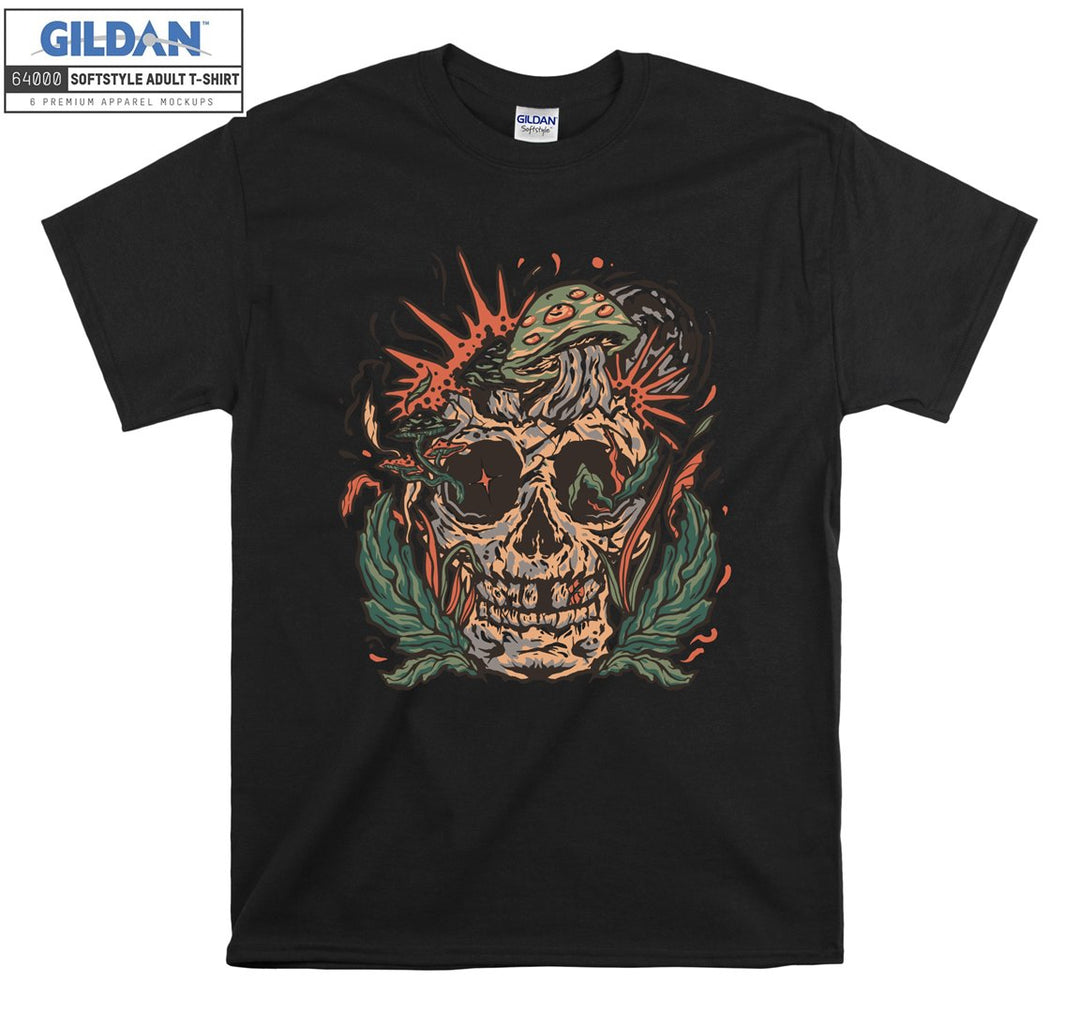 Forest horror skull figure T-shirt