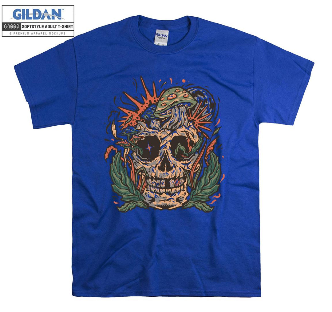 Forest horror skull figure T-shirt