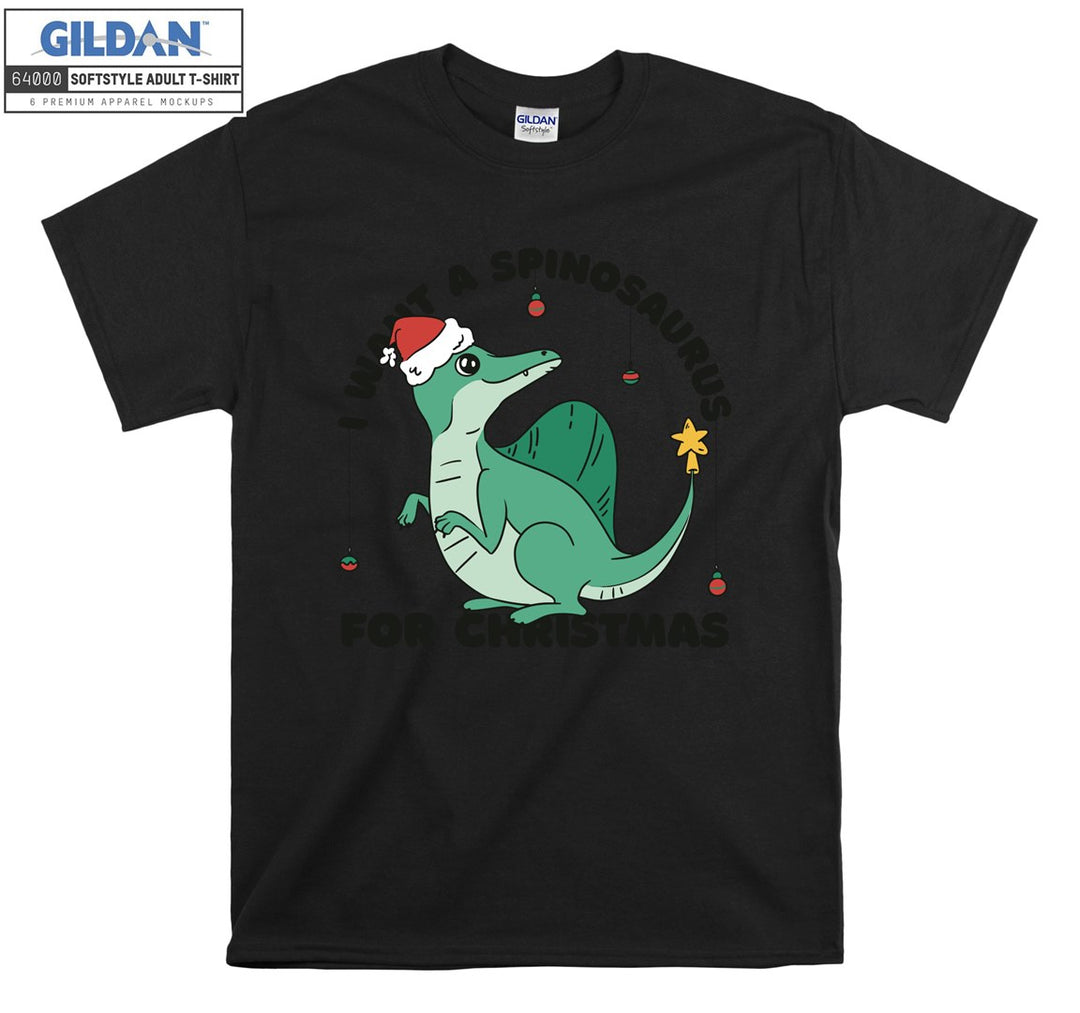 Green cute christmas animal figure T-shirt