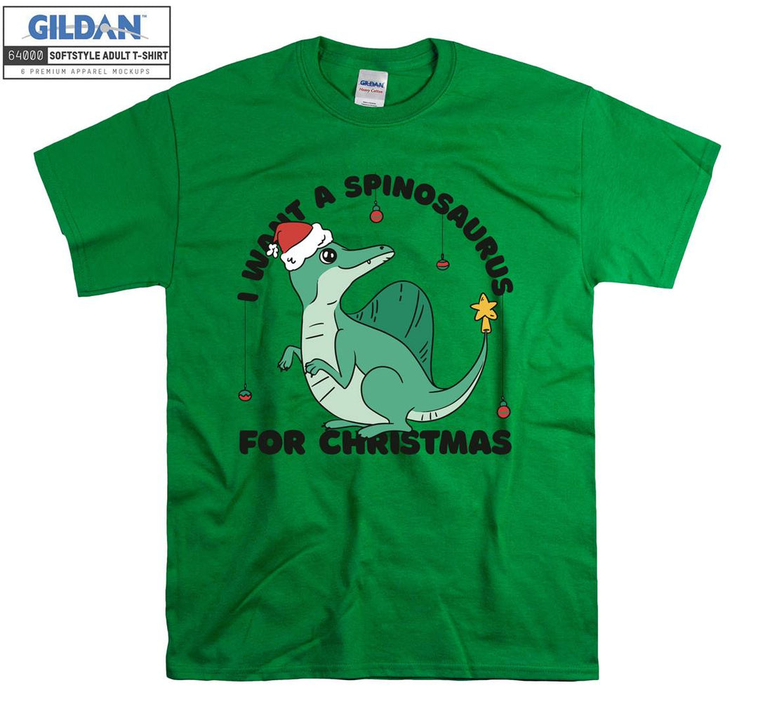 Green cute christmas animal figure T-shirt