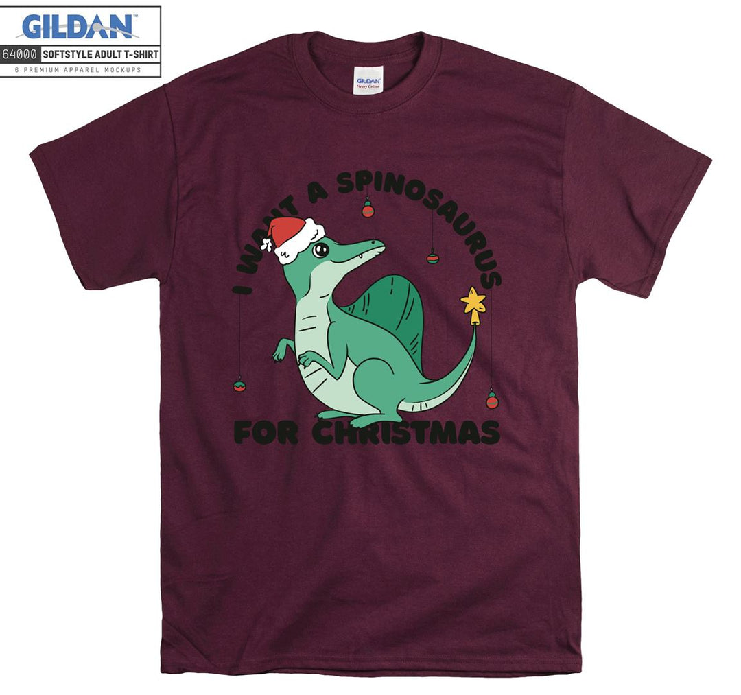 Green cute christmas animal figure T-shirt