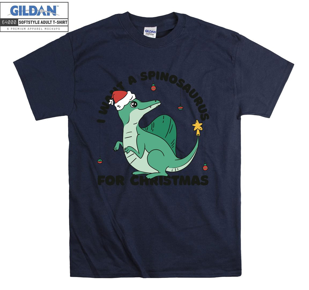 Green cute christmas animal figure T-shirt