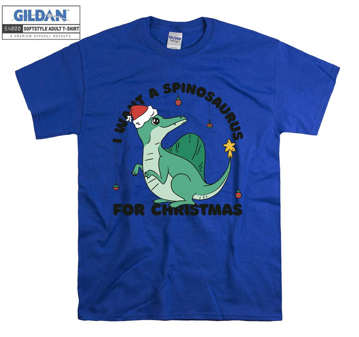 Green cute christmas animal figure T-shirt