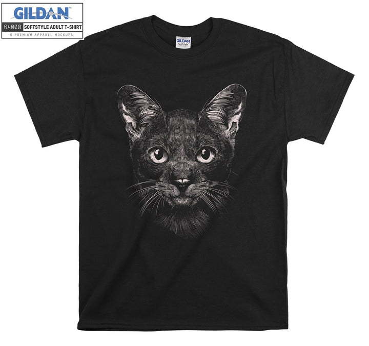 Sketch Cat Face T-shirt