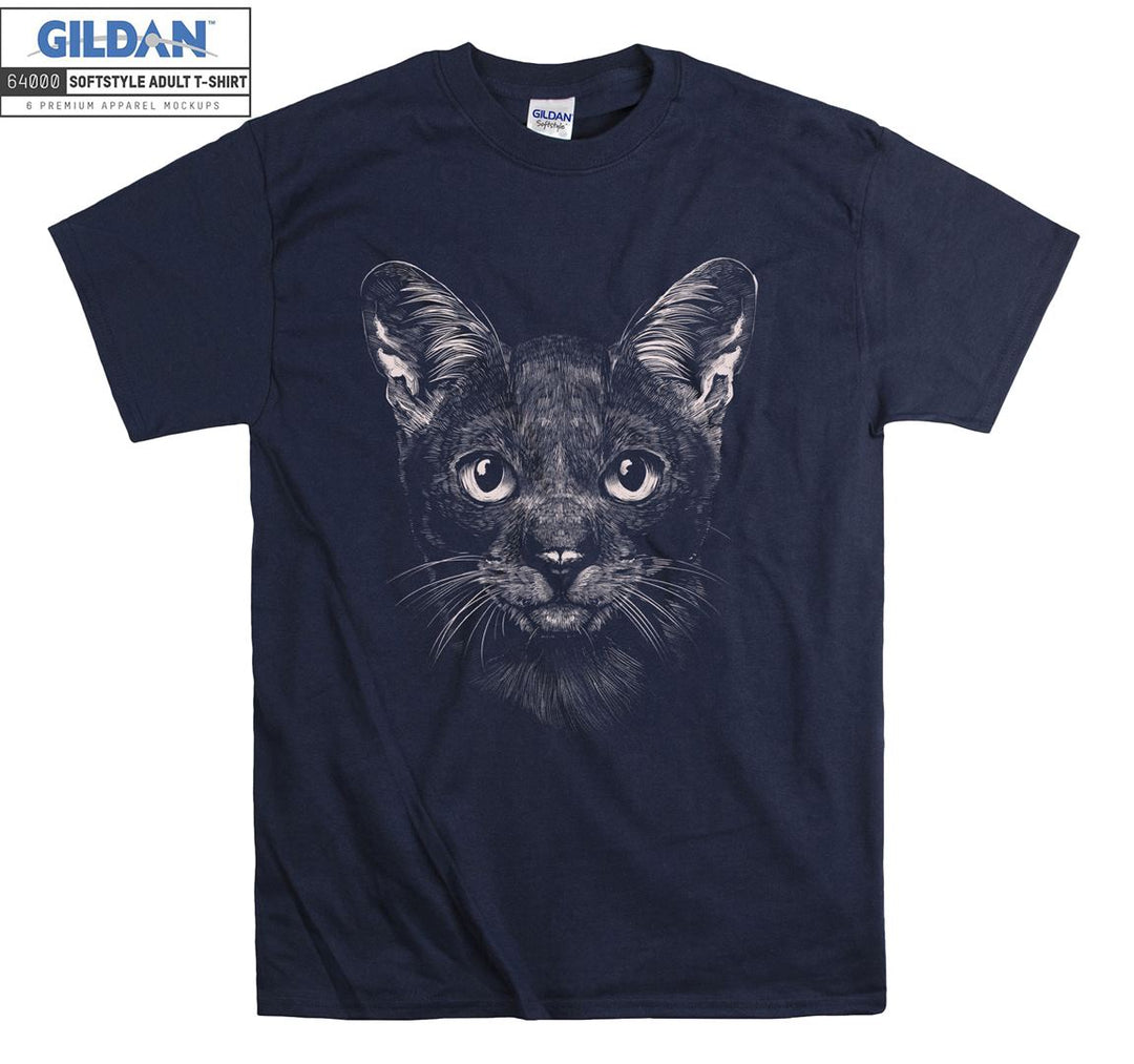 Sketch Cat Face T-shirt