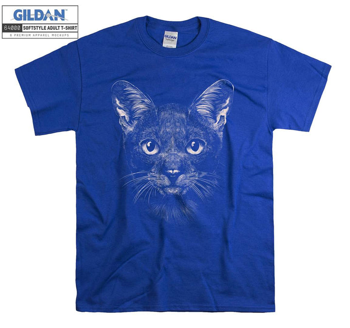 Sketch Cat Face T-shirt