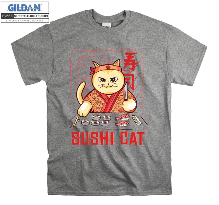 Sushi Cat Chef Knife T-shirt