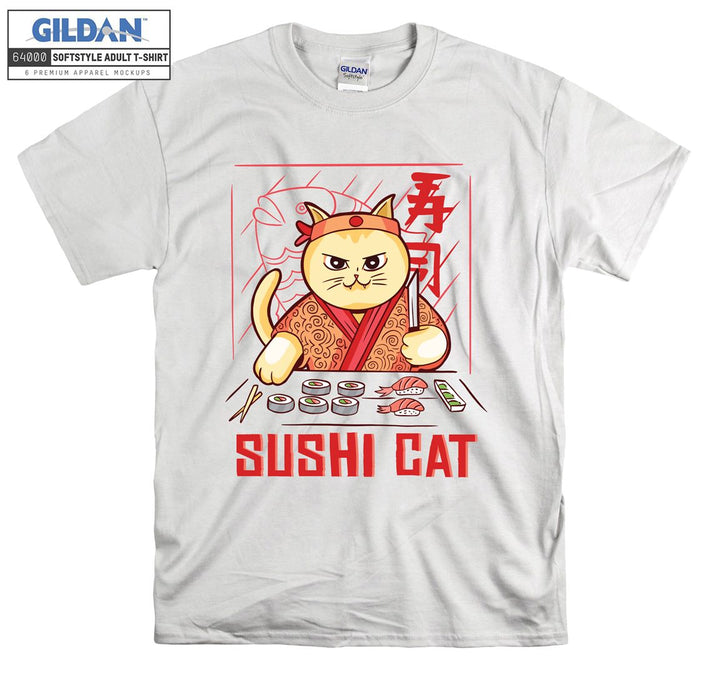 Sushi Cat Chef Knife T-shirt