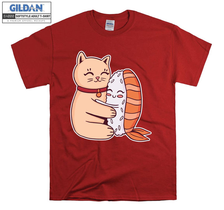 Sushi Cat Hugging Each Other T-shirt