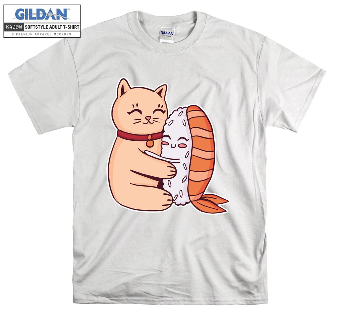 Sushi Cat Hugging Each Other T-shirt