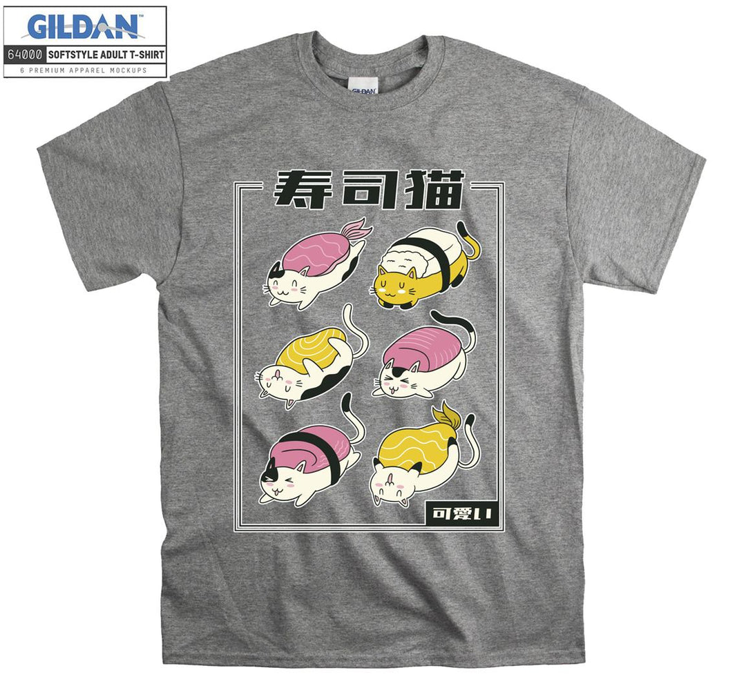 Sushi Cats Japanese T-shirt