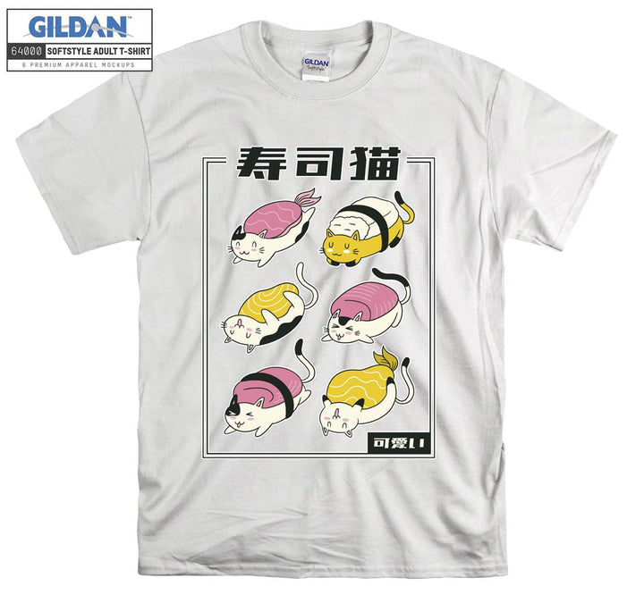 Sushi Cats Japanese T-shirt