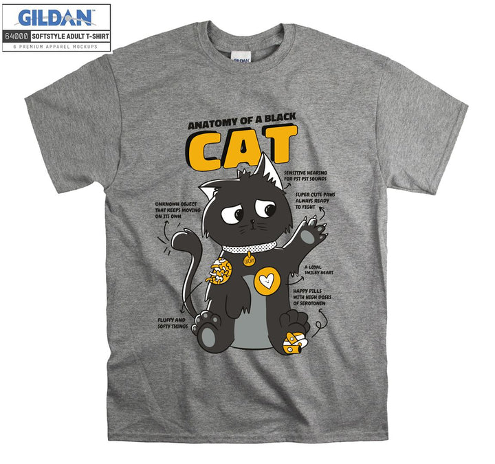 Anatomy Of A Black Cat T-shirt