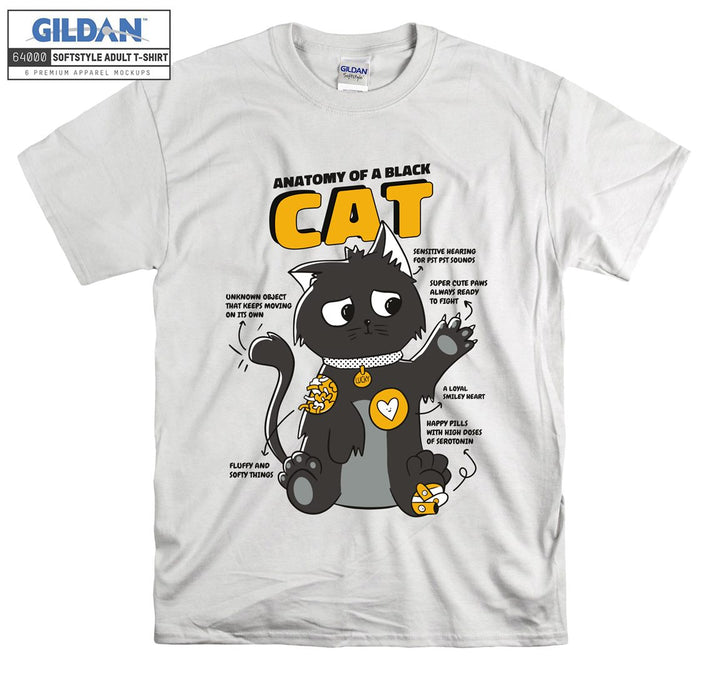 Anatomy Of A Black Cat T-shirt