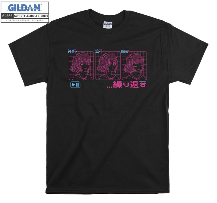 Anime Girl Moods  T-shirt