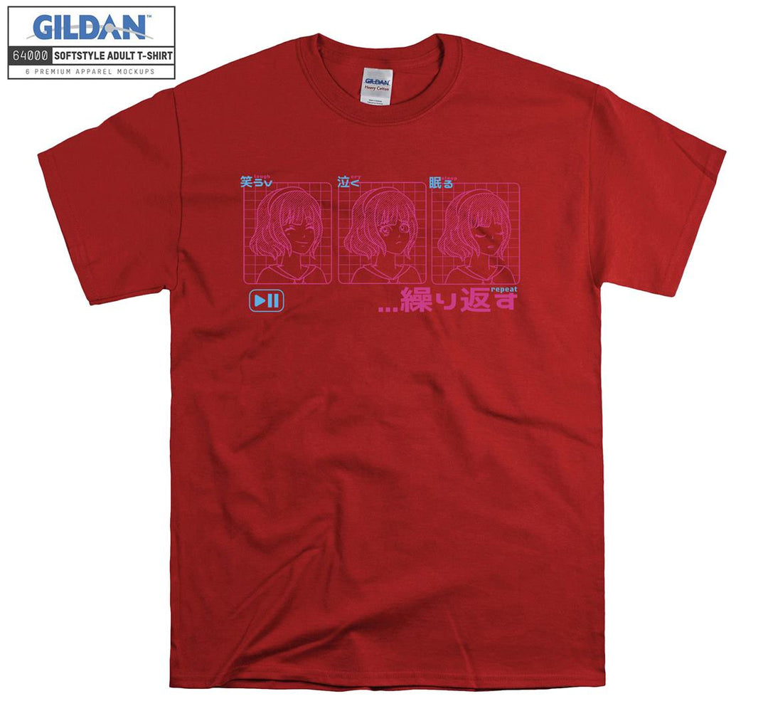 Anime Girl Moods  T-shirt