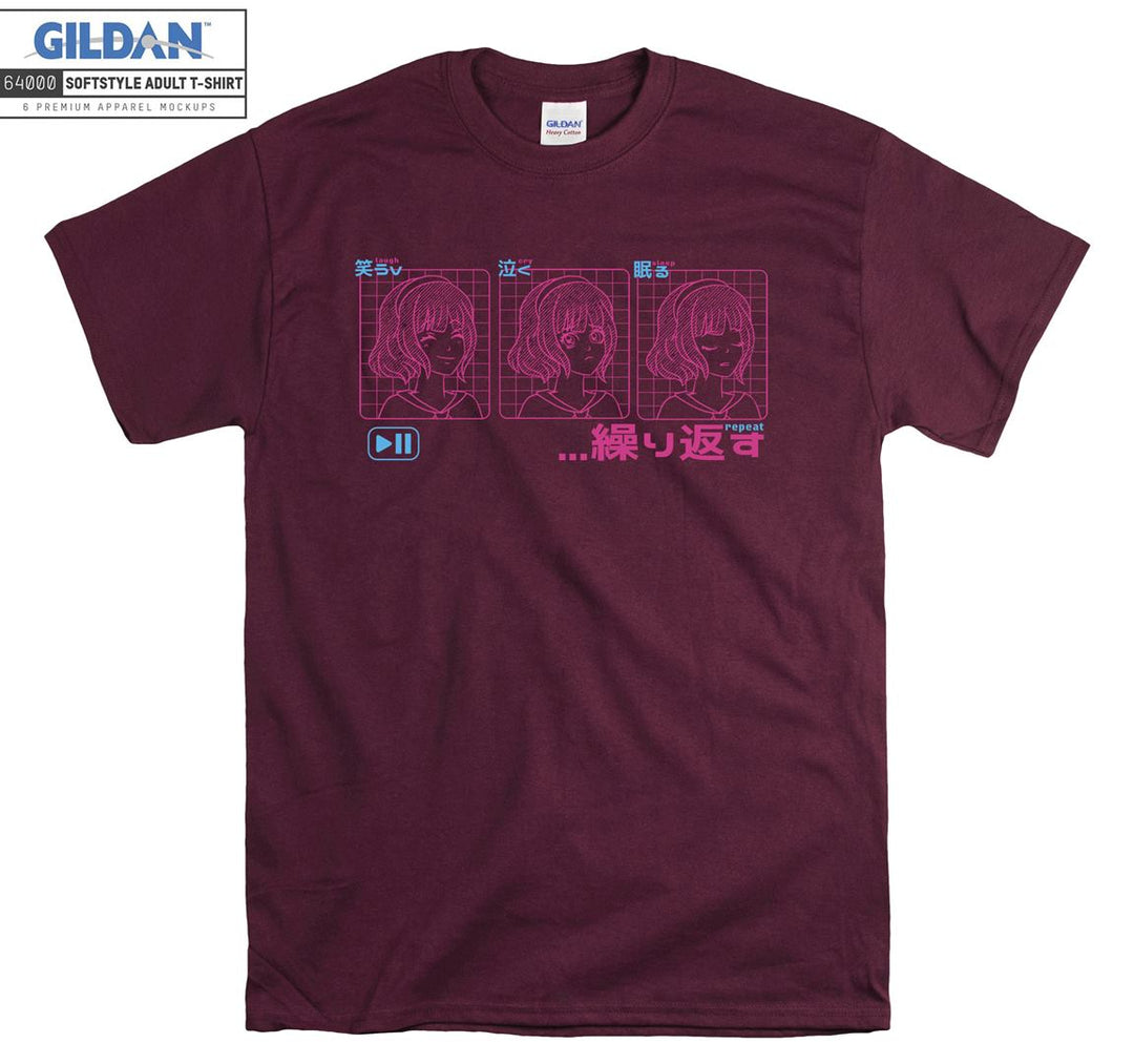 Anime Girl Moods  T-shirt