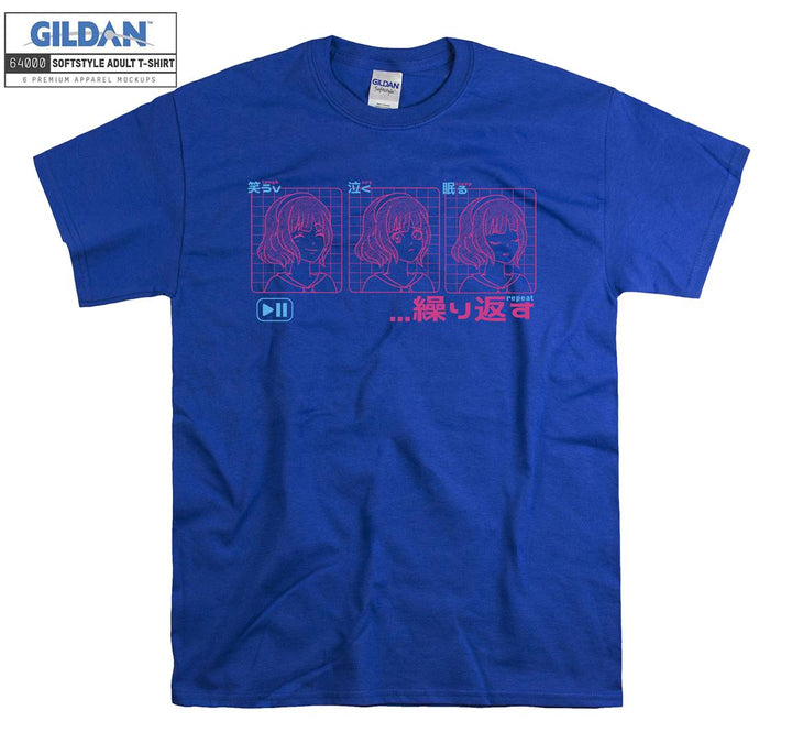Anime Girl Moods  T-shirt