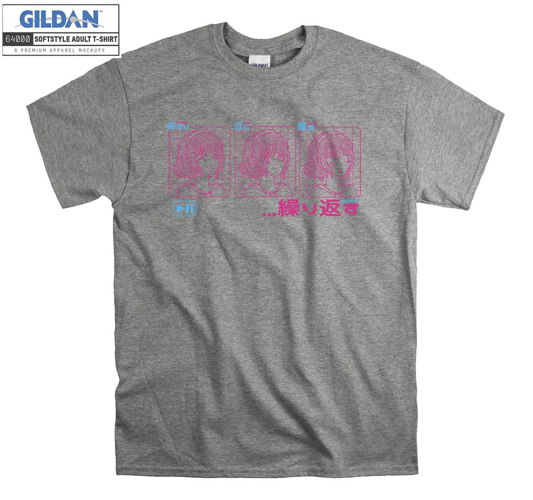 Anime Girl Moods  T-shirt
