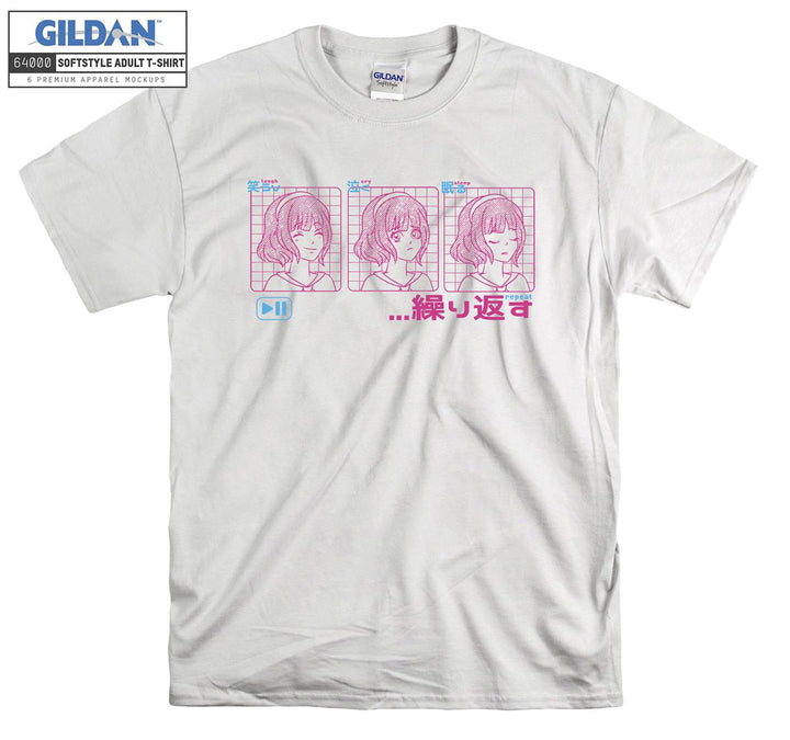 Anime Girl Moods  T-shirt