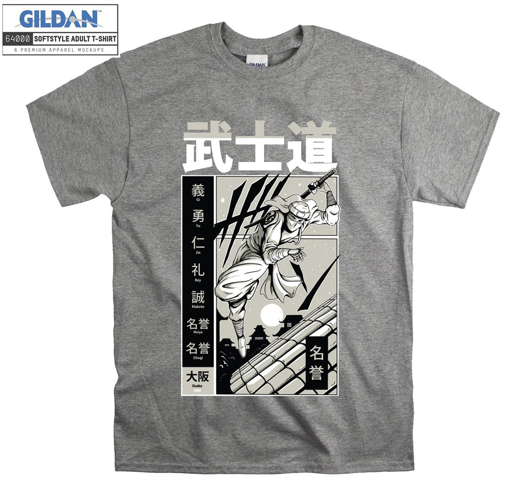 Samurai katana figure T-shirt