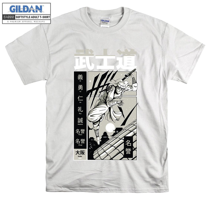 Samurai katana figure T-shirt