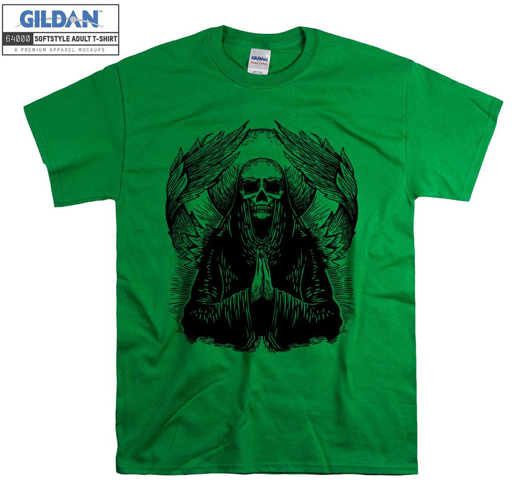 Horror evil skeleton figure T-shirt