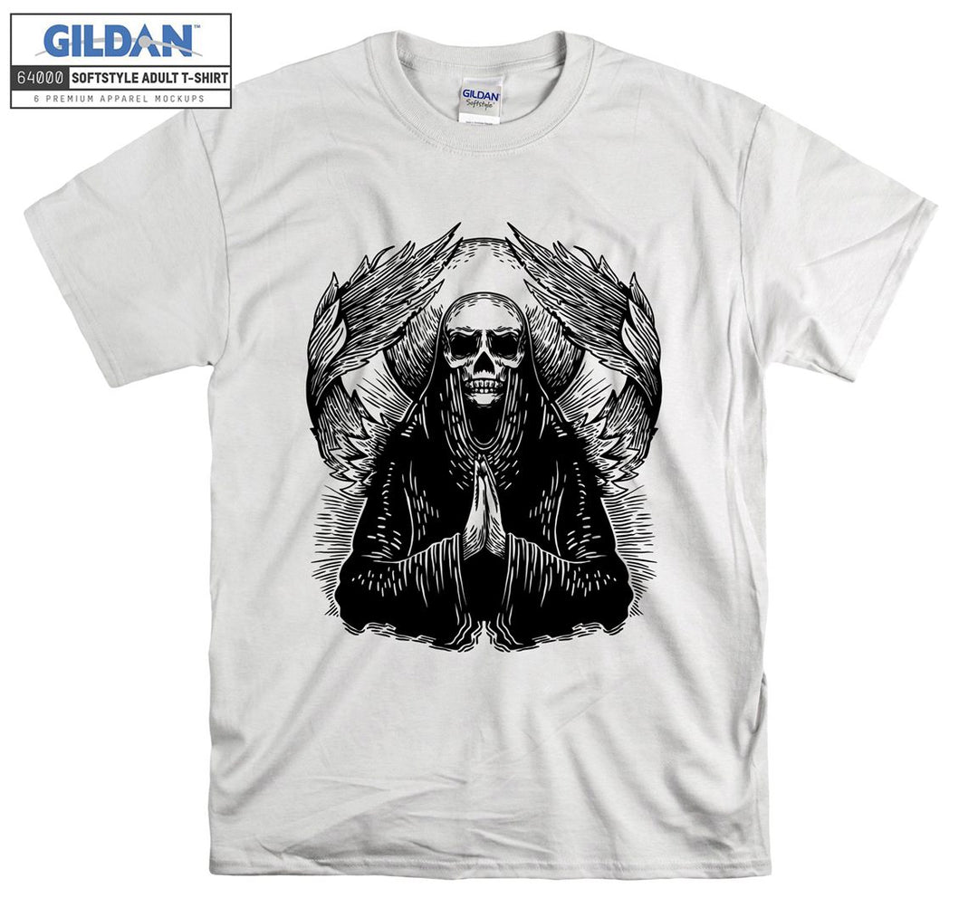 Horror evil skeleton figure T-shirt