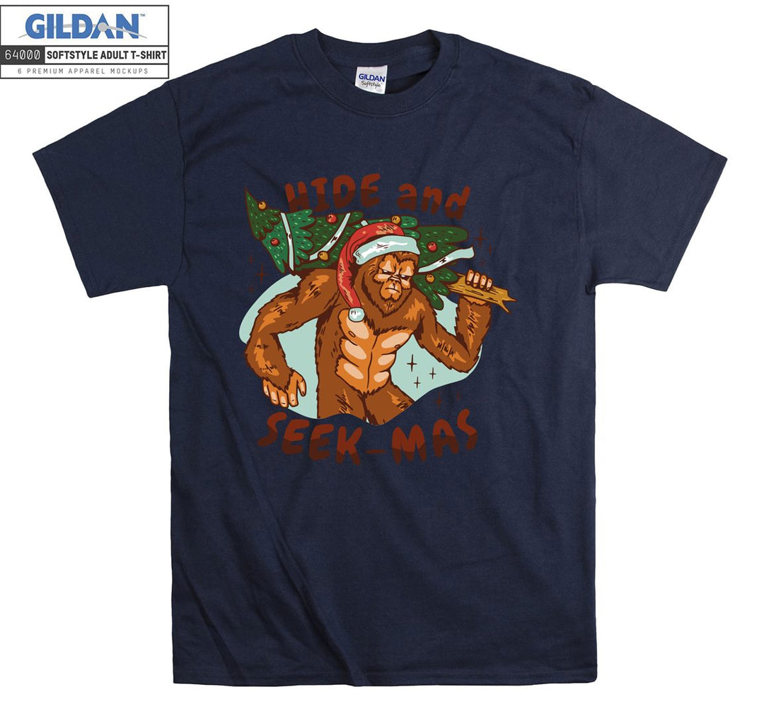 Hide and seek-mas animal figure T-shirt