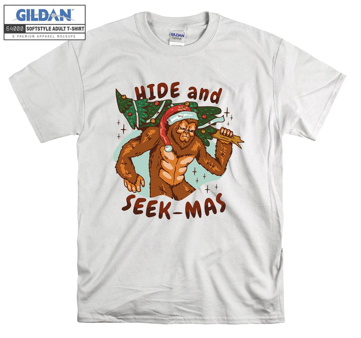 Hide and seek-mas animal figure T-shirt