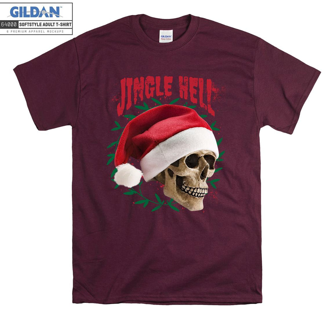 Jingle hell skeleton funny figure T-shirt