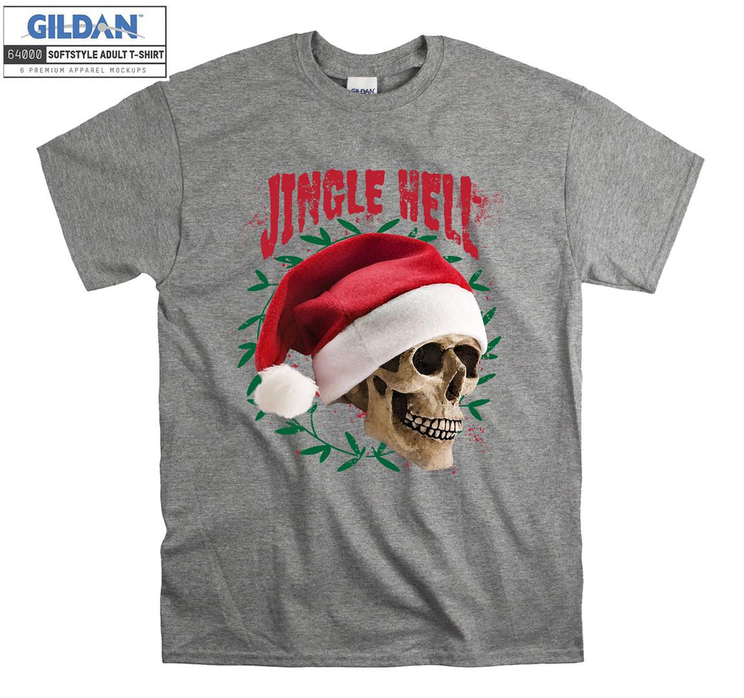 Jingle hell skeleton funny figure T-shirt