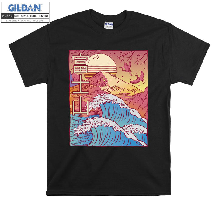 Mount fuji figure T-shirt