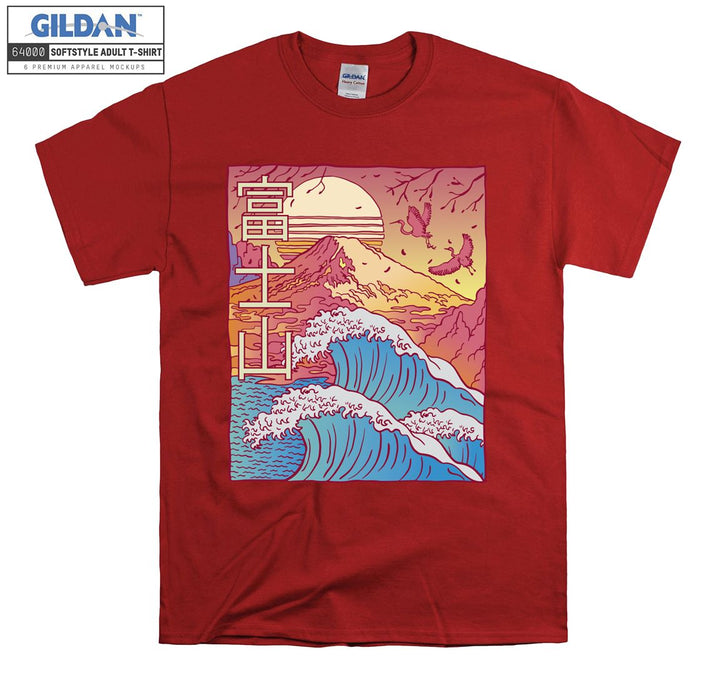 Mount fuji figure T-shirt